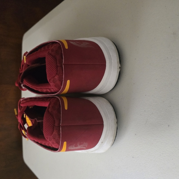 Yellow and Maroon Athletic Shoes - Picture 3 of 6